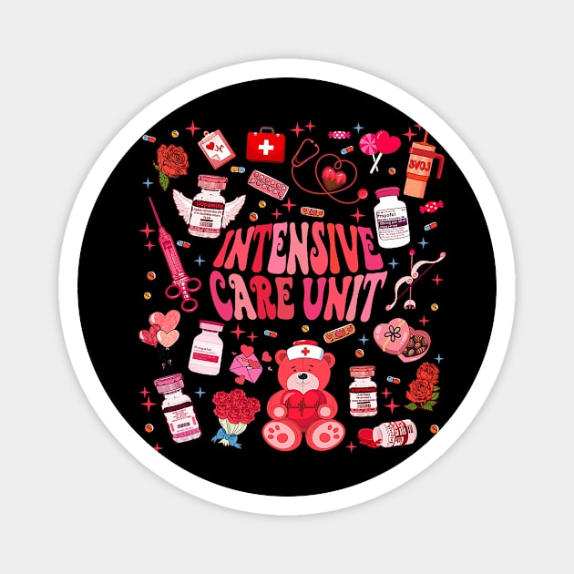 Intensive Care Unit Funny ICU Nurse Happy Valentine_s Day Magnet by jadolomadolo